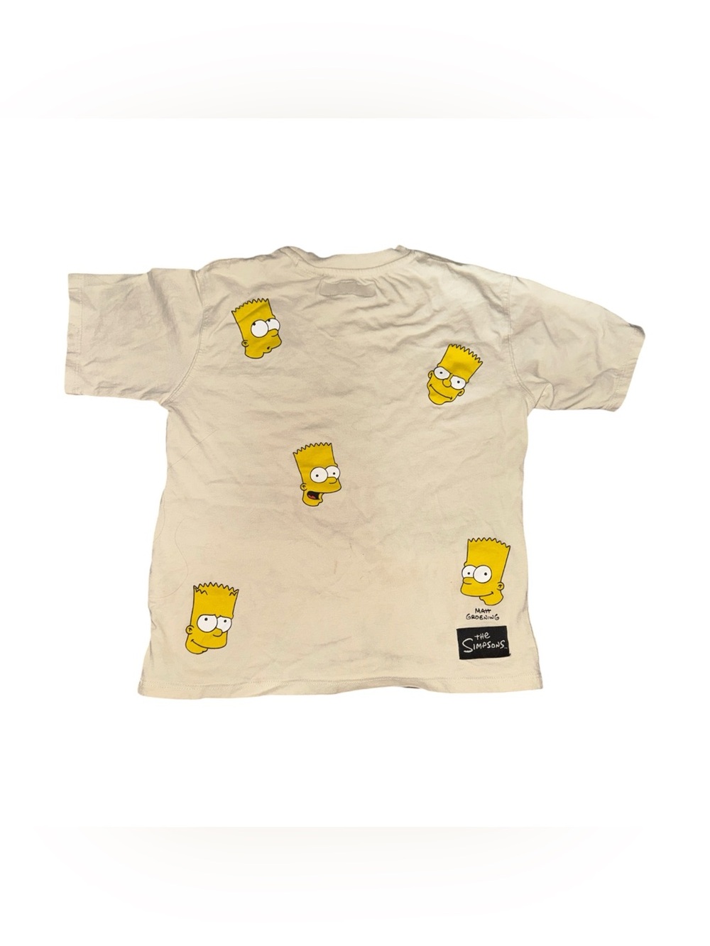 The Simpsons Bart Graphic Print Cream T-Shirt by Zara Kids 8-9 Years Old Tee Top